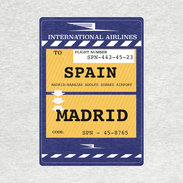 Spain, Madrid Plane ticket by nickemporium1